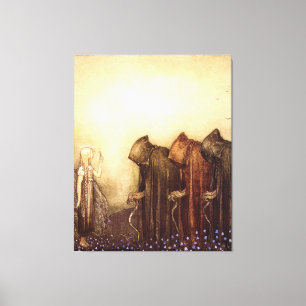 „Der goldene Schlüssel“ John Bauer Aquarell Leinwanddruck