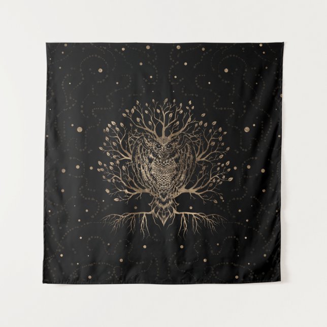 Der goldene Schüssel-Baum Wandteppich (Vorderseite)