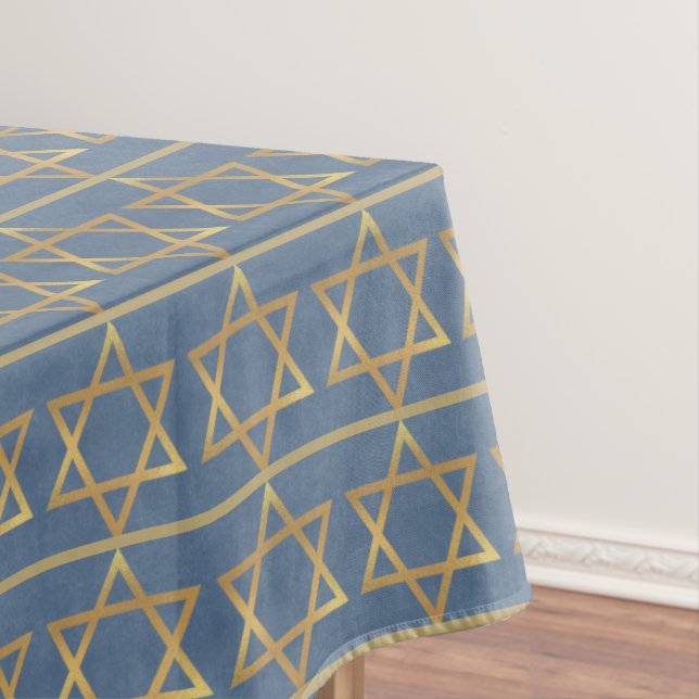 Der goldene Star von David Pattern auf Blue Tischdecke (Beispiel)