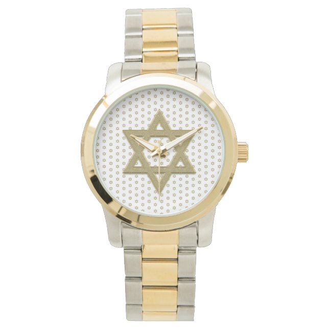 Der goldene Star von David Seamless Armbanduhr (Vorderseite)