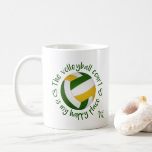 Der goldene Volleyballplatz ist mein glücklicher O Kaffeetasse