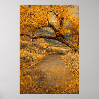 Der Goldene Weg Klimt-inspiriert Poster