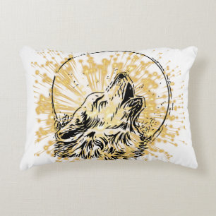 Der goldene Wolf Dekokissen