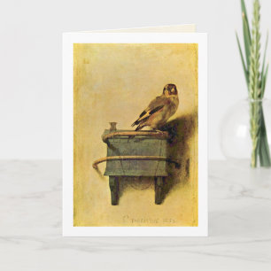 Der Goldfinch. Durch Carel Fabritius Karte