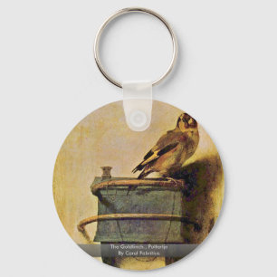 Der Goldfinch., Puttertje durch Carel Fabritius Schlüsselanhänger