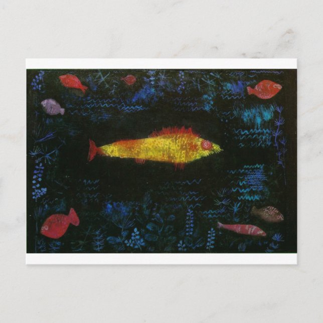 Der Goldfish von Paul Klee Postkarte (Vorderseite)