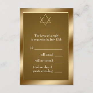 Der Goldstar von David UAWG RSVP Karte