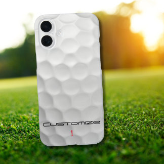 Der Golf Ball verringert den Personalisierten Text iPhone 16 Plus Hülle