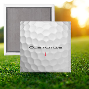 Der Golf Ball verringert den Personalisierten Text Magnet