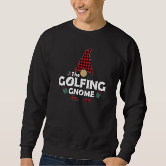 Der Golf-Gnom Büffel-Karo passende Familien-Weihna Sweatshirt