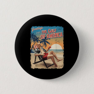 Der Golf von Amerika Est 2025 Retro Trump Patrioti Button