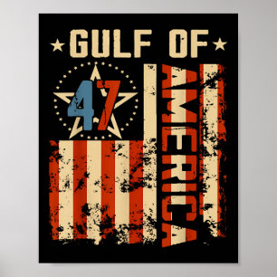Der Golf von Amerika Flagge der USA - Trump Poster