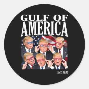 Der Golf von Amerika im Jahr 2025 Trump Golf von U Runder Aufkleber