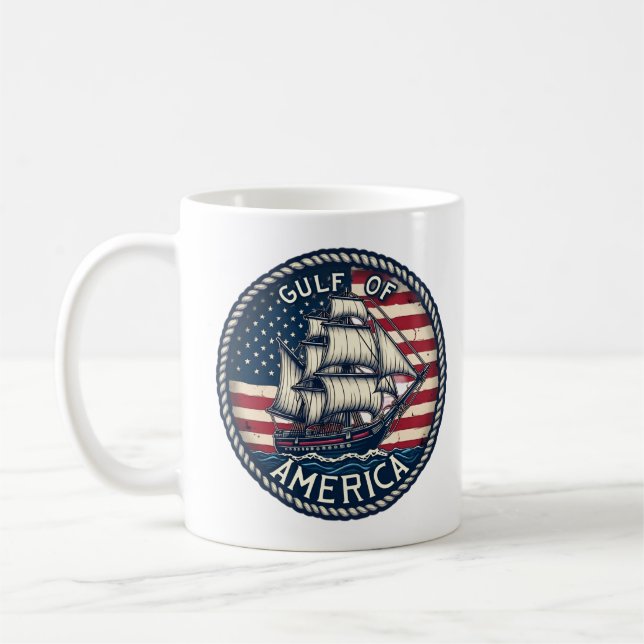 Der Golf von Amerika Patriotic Kaffeetasse (Links)