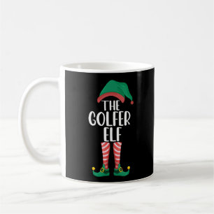 Der Golfer-Elf-Golf-Familien-Passende Weihnachten Kaffeetasse
