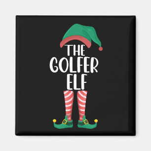 Der Golfer-Elf-Golf-Familien-Weihnachtsanzug Magnet