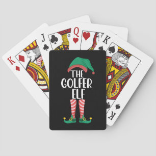 Der Golfer-Elf-Golf-Familien-Weihnachtsanzug Spielkarten