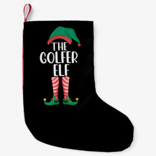 Der Golfer-Elf Golf Familien-Weihnachtsmatching Kleiner Weihnachtsstrumpf