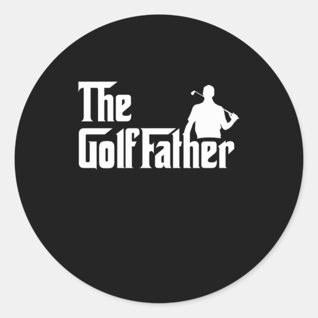 Der Golffather Pater Vater Golf Golfer Golfgeschen Runder Aufkleber (Vorderseite)
