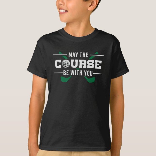 Der Golfplatz ist mit einem Golfer-Golfplatz ausge T-Shirt (Vorderseite)