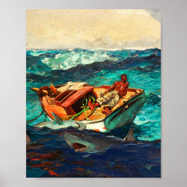 Der Golfstrom von Winslow Homer Poster (Vorne)