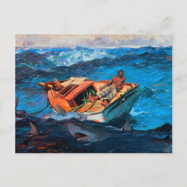 Der Golfstrom von Winslow Homer Postkarte (Vorderseite)