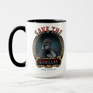 Der Gorilla gerettet Gefährdete Arten Tasse