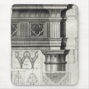 Der gotische Entablature und die Hauptstadt Mousepad