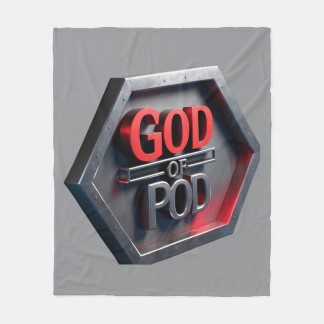 Der Gott des POD (Print On Demand) Fleecedecke (Vorderseite)