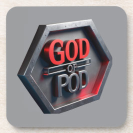 Der Gott des POD (Print On Demand) Getränkeuntersetzer