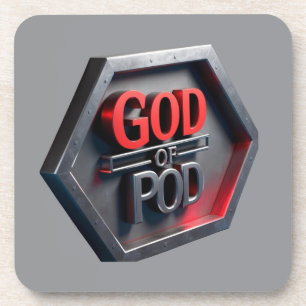 Der Gott des POD (Print On Demand) Getränkeuntersetzer