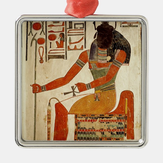 Der Gott, Khepri, vom Grab von Nefertari Ornament Aus Metall (Vorne)