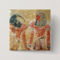 Der Gott Thoth mit Seti I im Grab von Seti