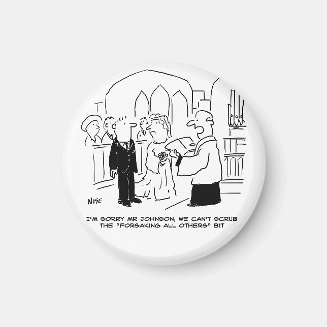 Der Gottesdienst für Hochzeit kann die Vows nicht  Magnet (Vorne)