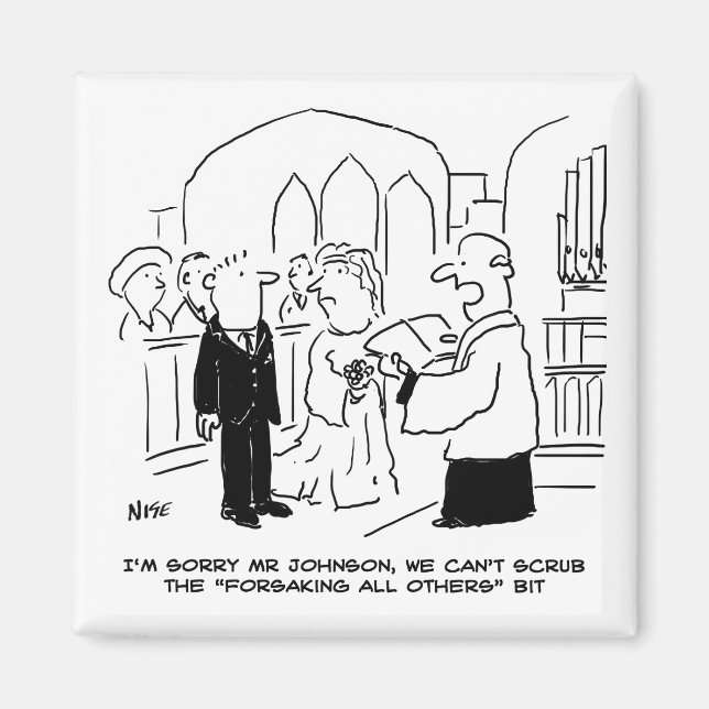 Der Gottesdienst für Hochzeit kann die Vows nicht  Magnet (Vorne)