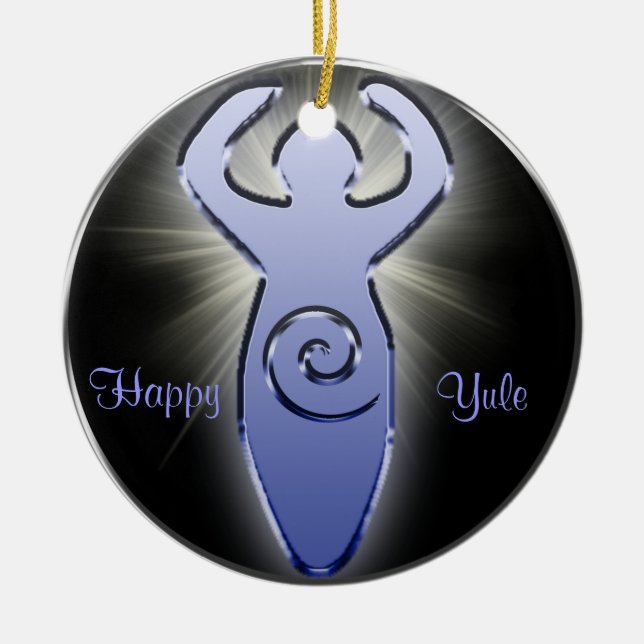 Der Göttin-Baum-Verzierungskreis Keramik Ornament (Vorne)