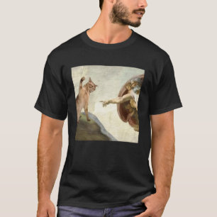 Der göttliche Schlag Lustige Katze schlägt Gottes T-Shirt