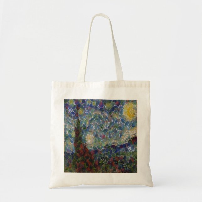 Der Gourdy Night Starry Fine Art Spoof Tragetasche (Vorne)