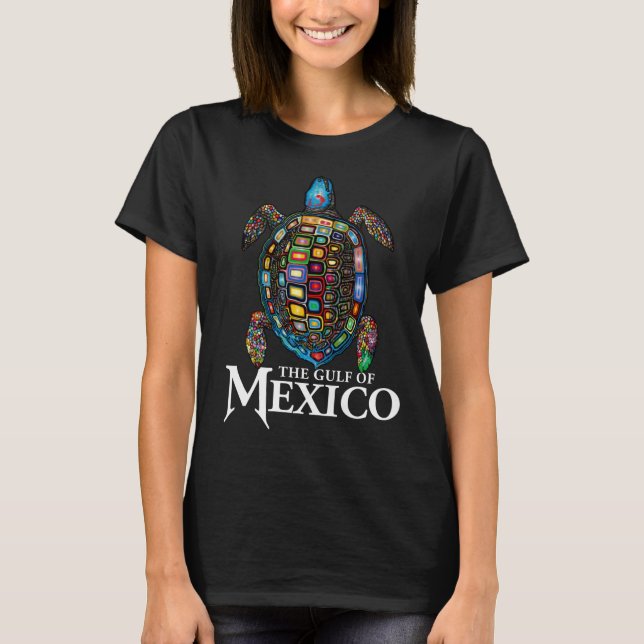 Der Grafische Meeresschildkrötengolf Mexikos vergi T-Shirt (Vorderseite)