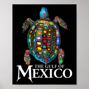 Der Grafische Meerschildkrötengolf Mexikos vergess Poster