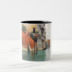 Der Grand Canal in Venedig (von Vincenzo Caprile) Zweifarbige Tasse