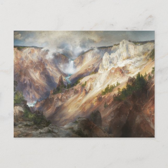 Der Grand Canyon des Yellowstone, Thomas Moran Postkarte (Vorderseite)
