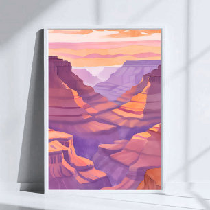Der Grand Canyon   Nationalpark Aquarell Poster