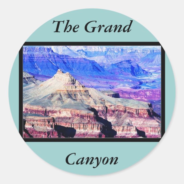 Der Grand Canyon Nationalpark Runder Aufkleber (Vorderseite)