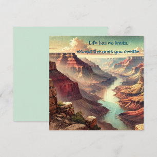 Der Grand Canyon & Zitat Mitteilungskarte