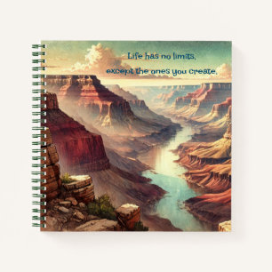Der Grand Canyon & Zitat Notizbuch