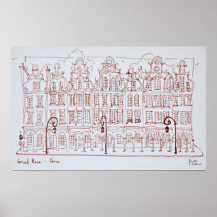 Der Grand Place Arras, Frankreich Poster