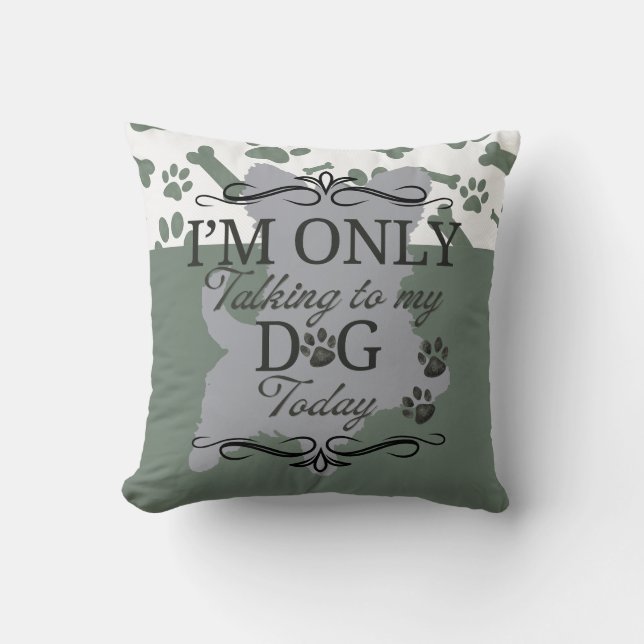 Der graue Hund Kissen (Vorderseite)