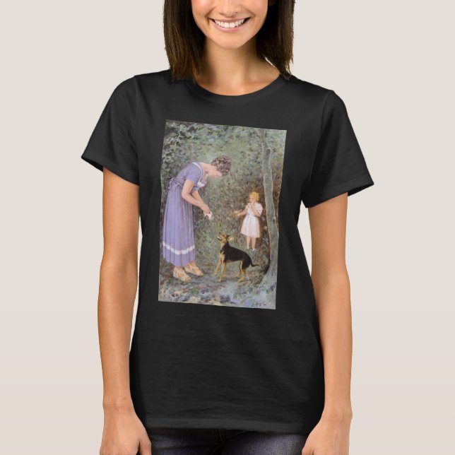 Der Graue kleine Hund von Guido Marzulli, Realismu T-Shirt (Vorderseite)