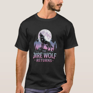 Der graue Wolf kehrt das sonnendurchflutete Weiße  T-Shirt
